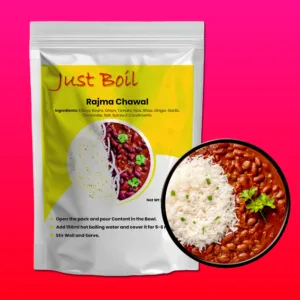 just boil food rajma chawal