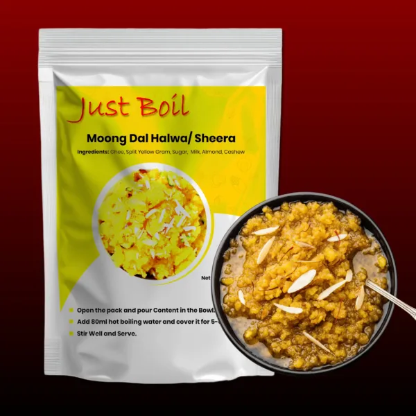 just boil food moong dal halwa