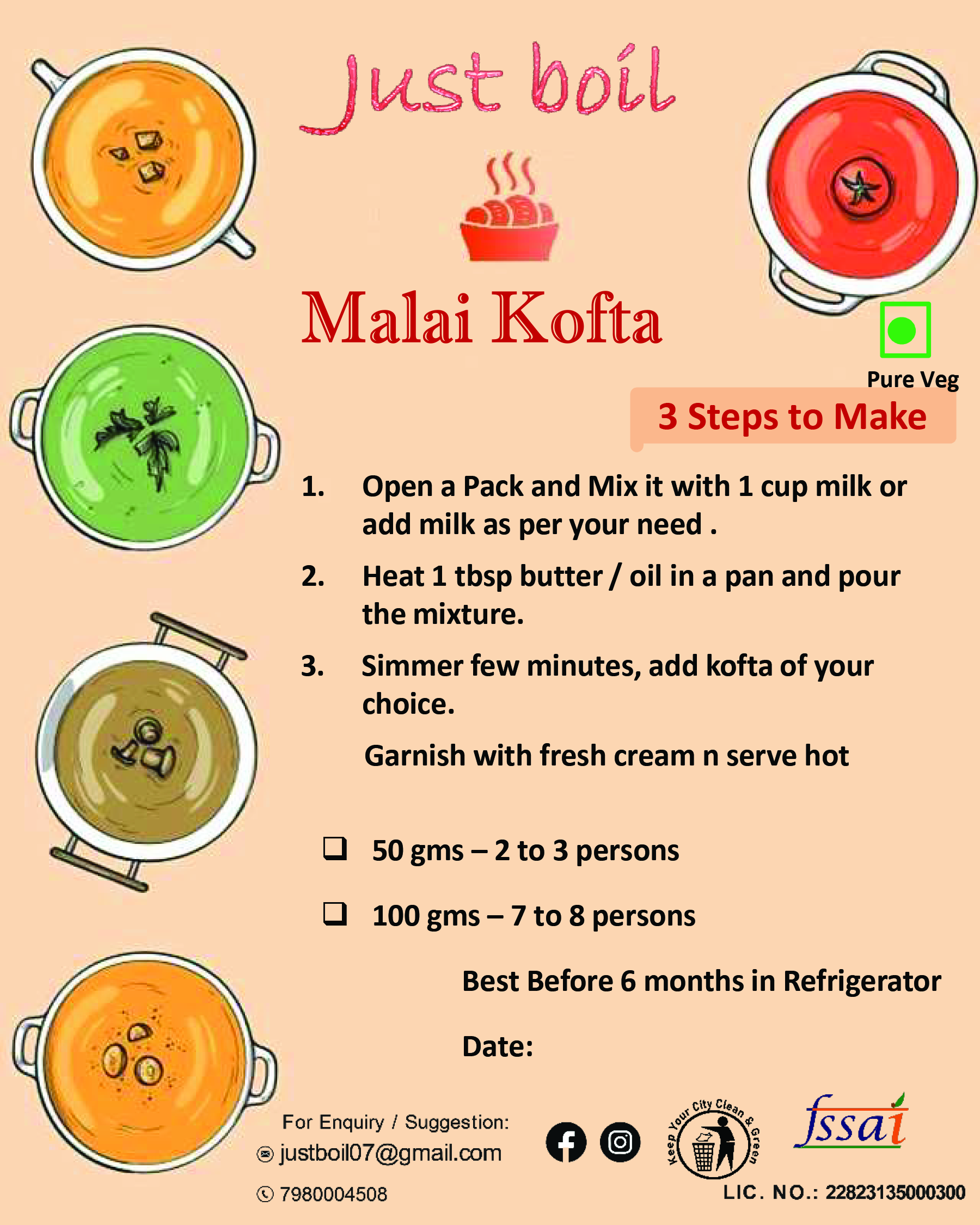 malai kofta premix just boil