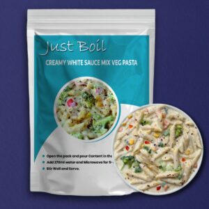 creamy white sauce mix veg pasta just boil food